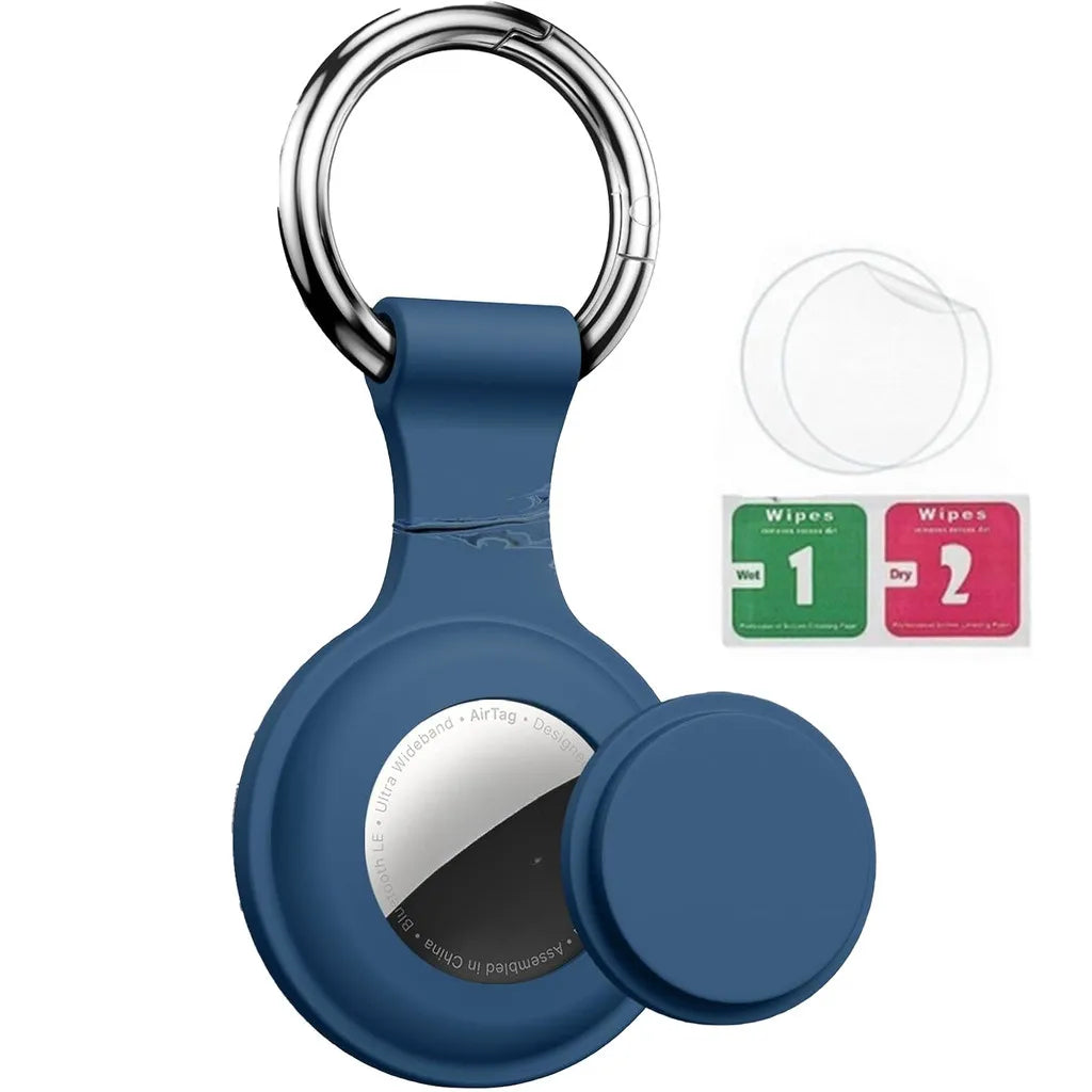 Secure AirTag Holder with Metal Keyring