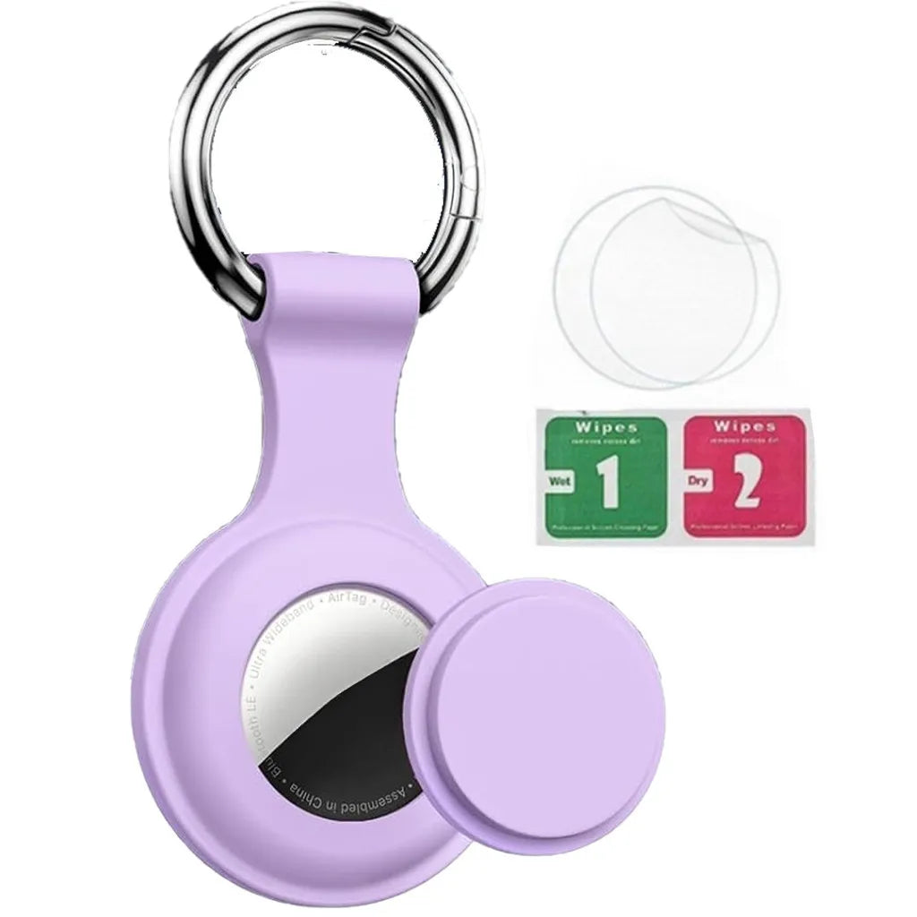 Secure AirTag Holder with Metal Keyring