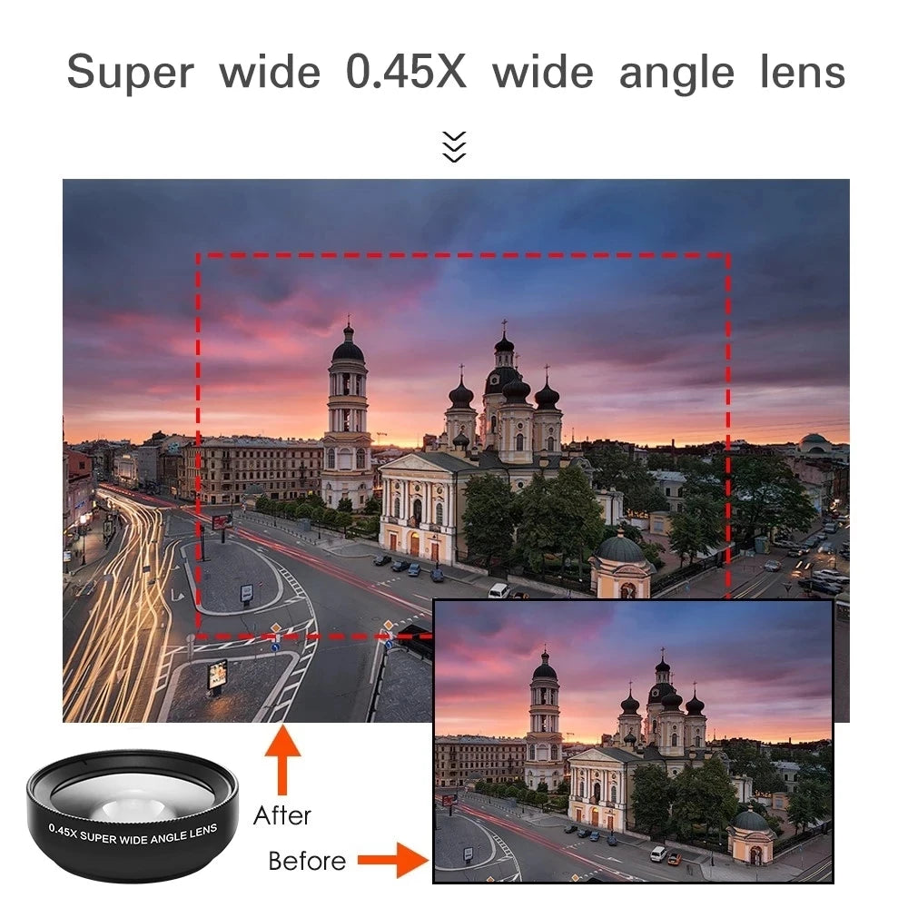 Universal 2-in-1 Smartphone Camera Lens Kit