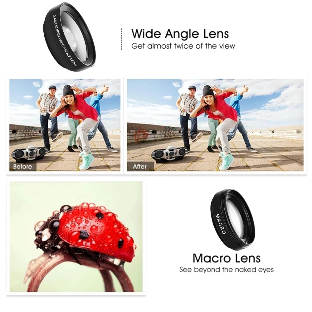 Universal 2-in-1 Smartphone Camera Lens Kit