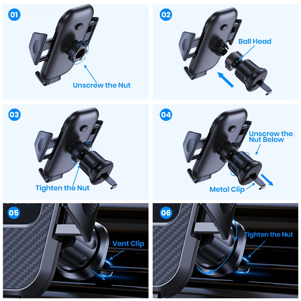 TOPK Auto-Locking Car Phone Holder – Universal