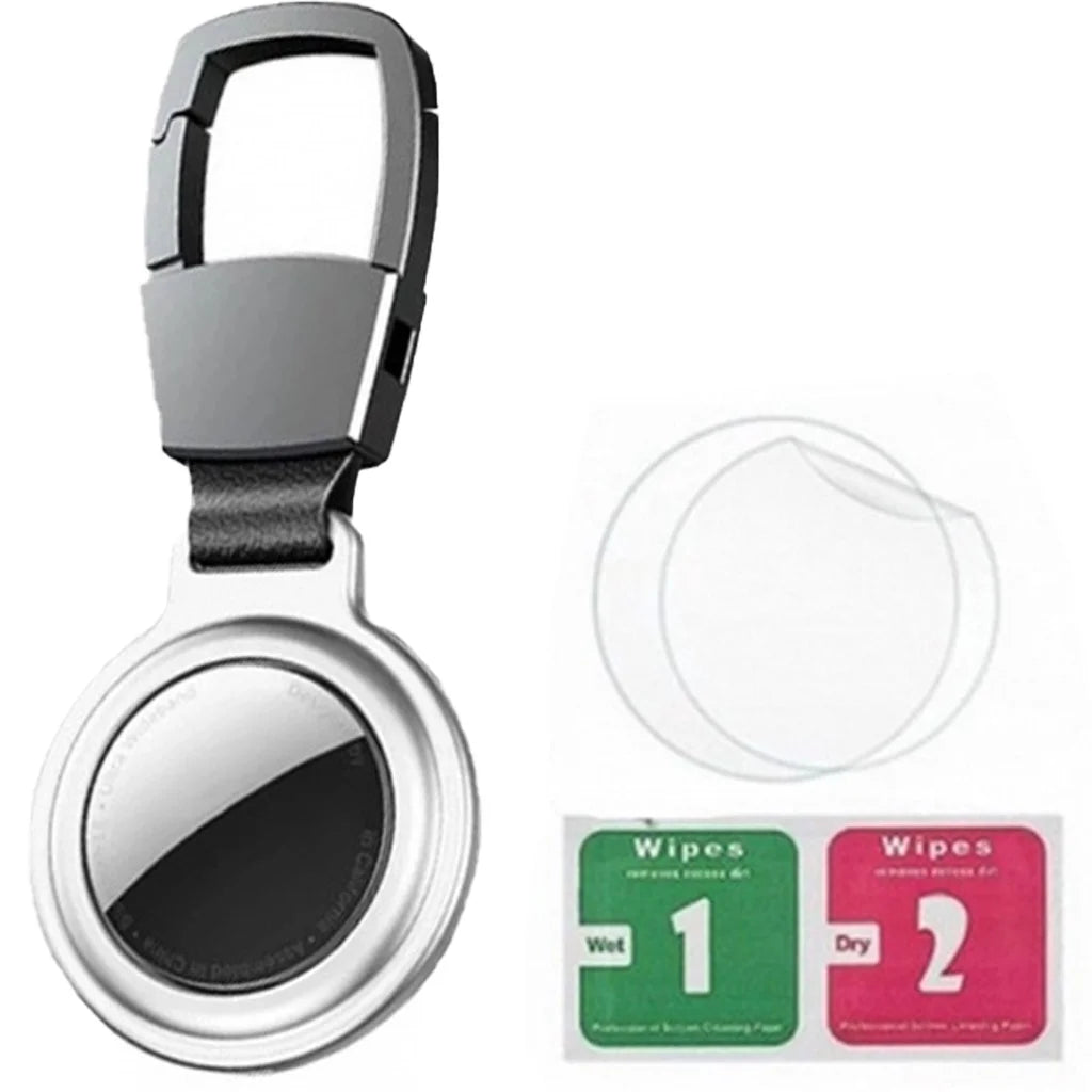 Secure AirTag Holder with Metal Keyring