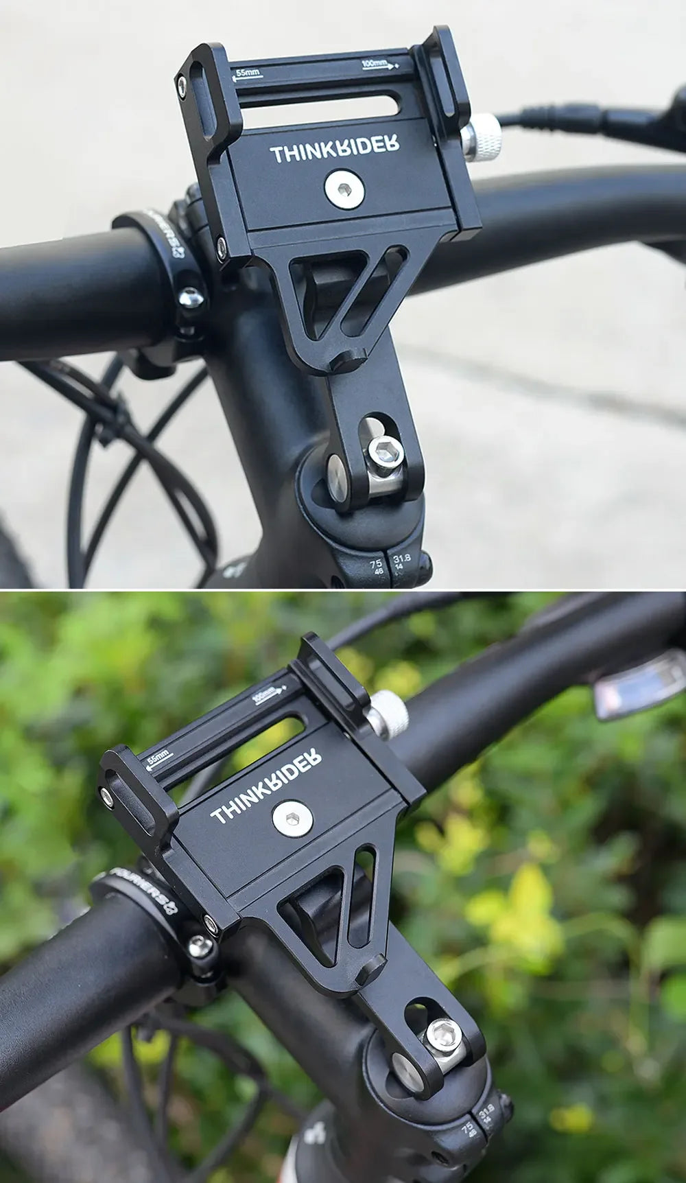 Adjustable Aluminum Bike Phone Mount – Non-Slip