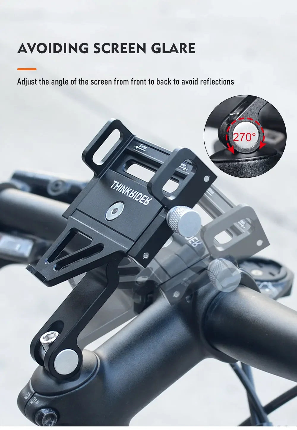 Adjustable Aluminum Bike Phone Mount – Non-Slip