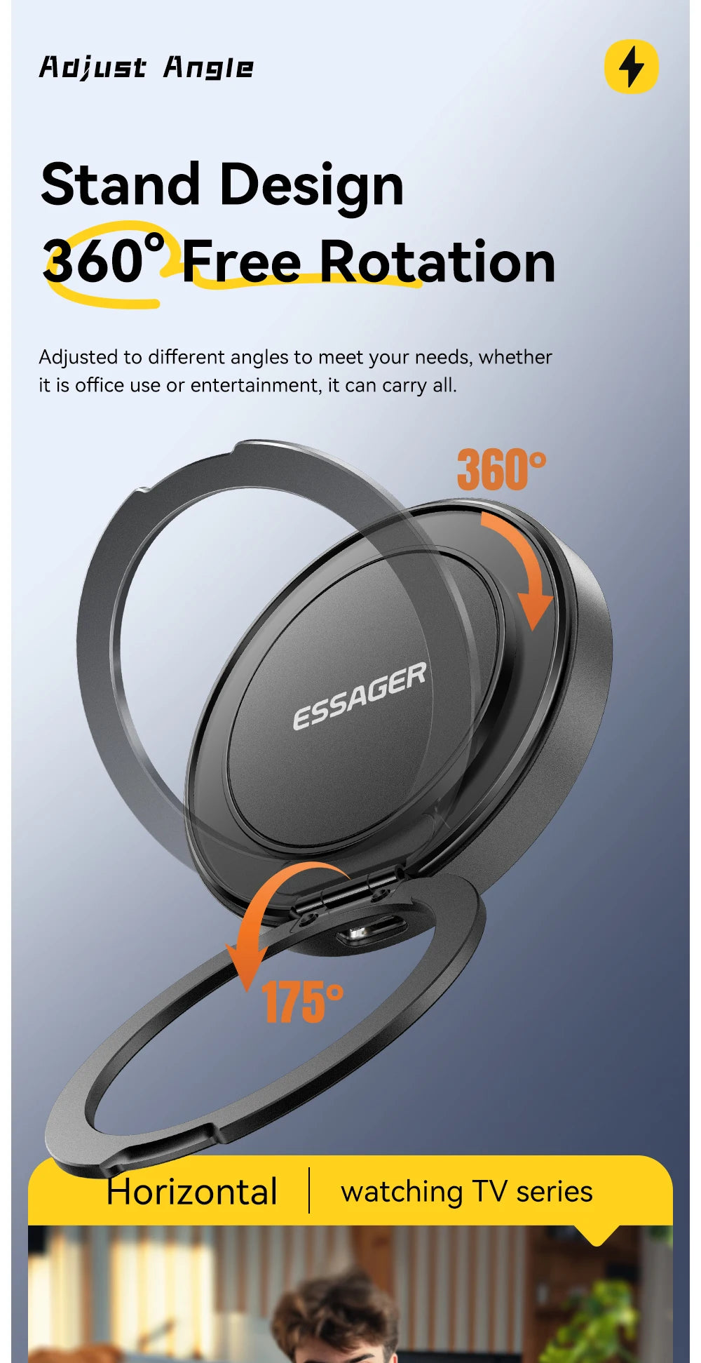 Essager 15W Magnetic Wireless Charger with Holder