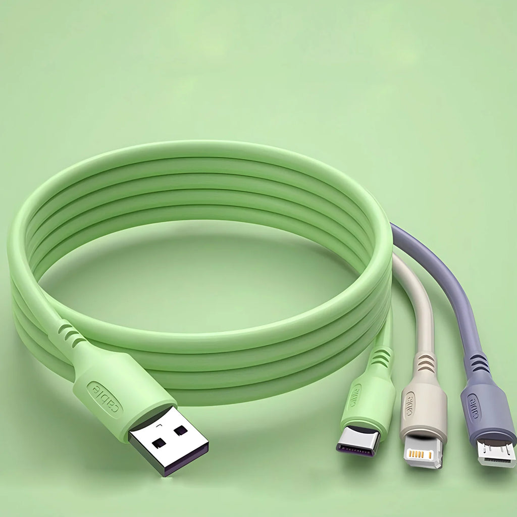 Universal 3-in-1 Charger Cable for iPhone & Android