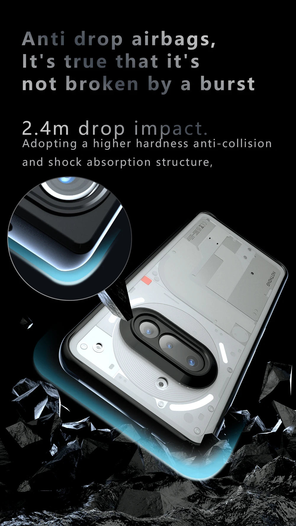 Shockproof Clear Case – Nothing Phone 3a