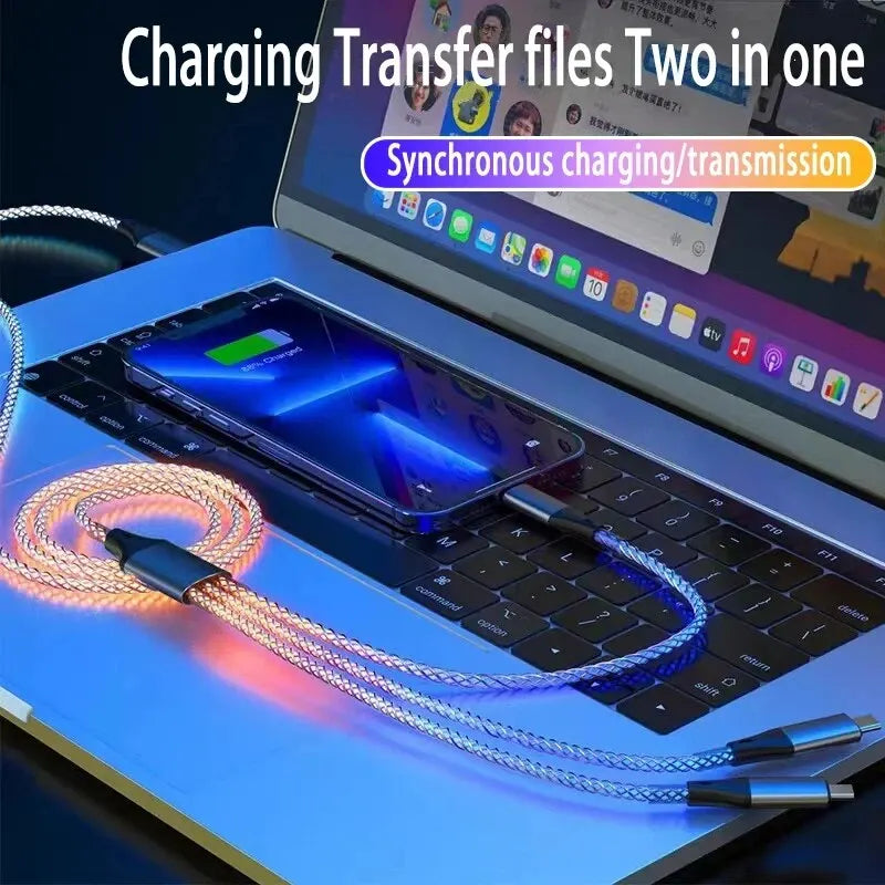 Universal 3-in-1 Fast Charge Cable – RGB Design