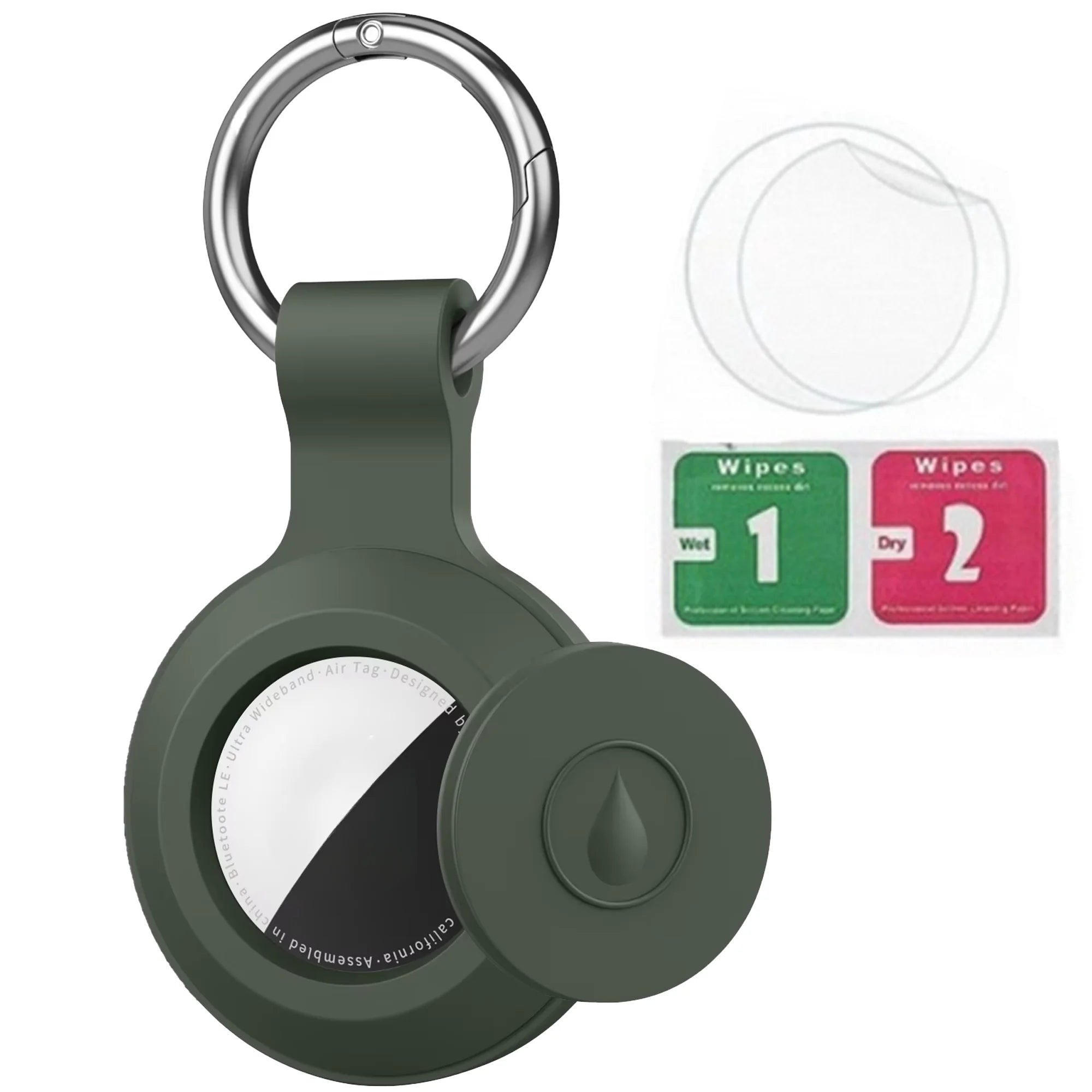 Secure AirTag Holder with Metal Keyring