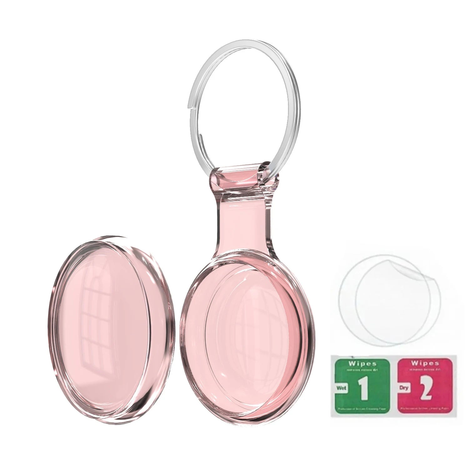 Secure AirTag Holder with Metal Keyring