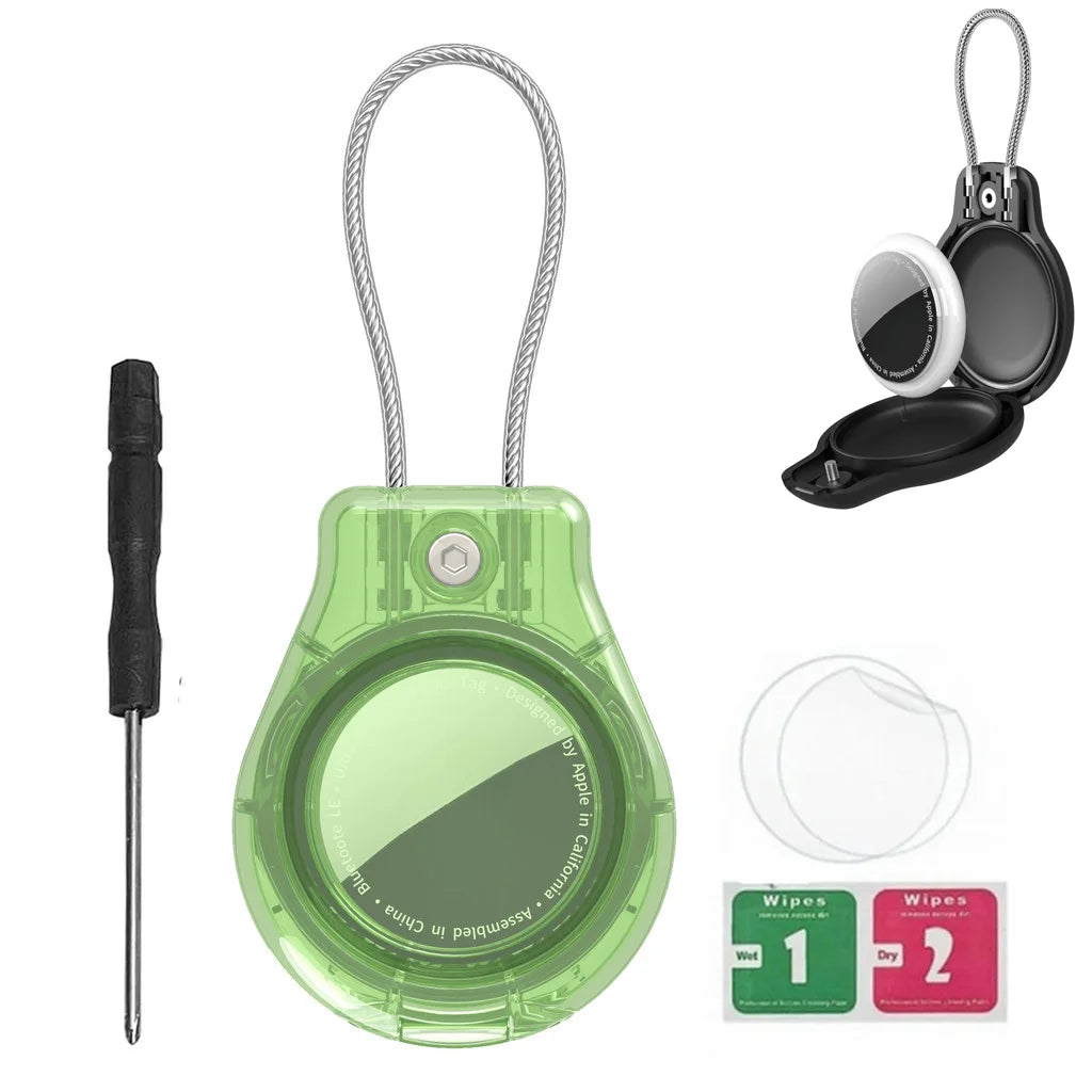 Secure AirTag Holder with Metal Keyring
