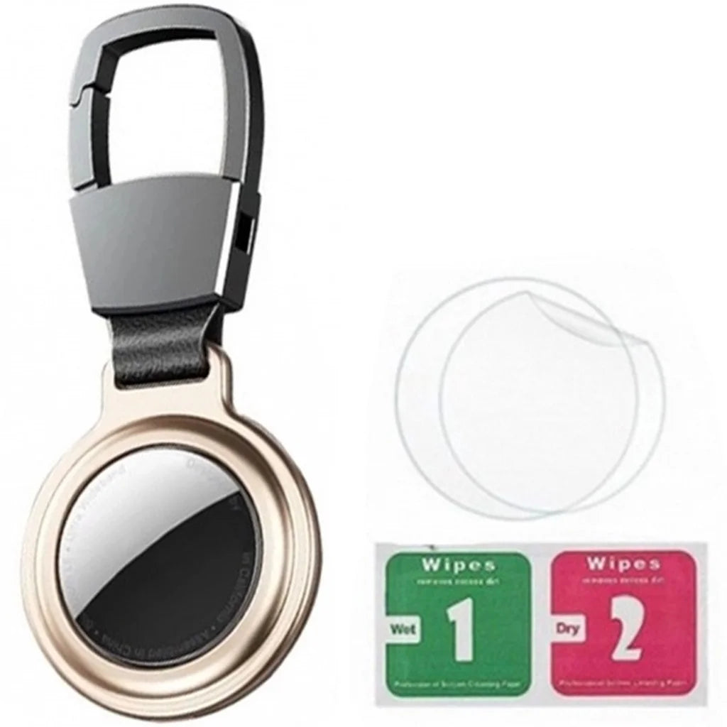 Secure AirTag Holder with Metal Keyring