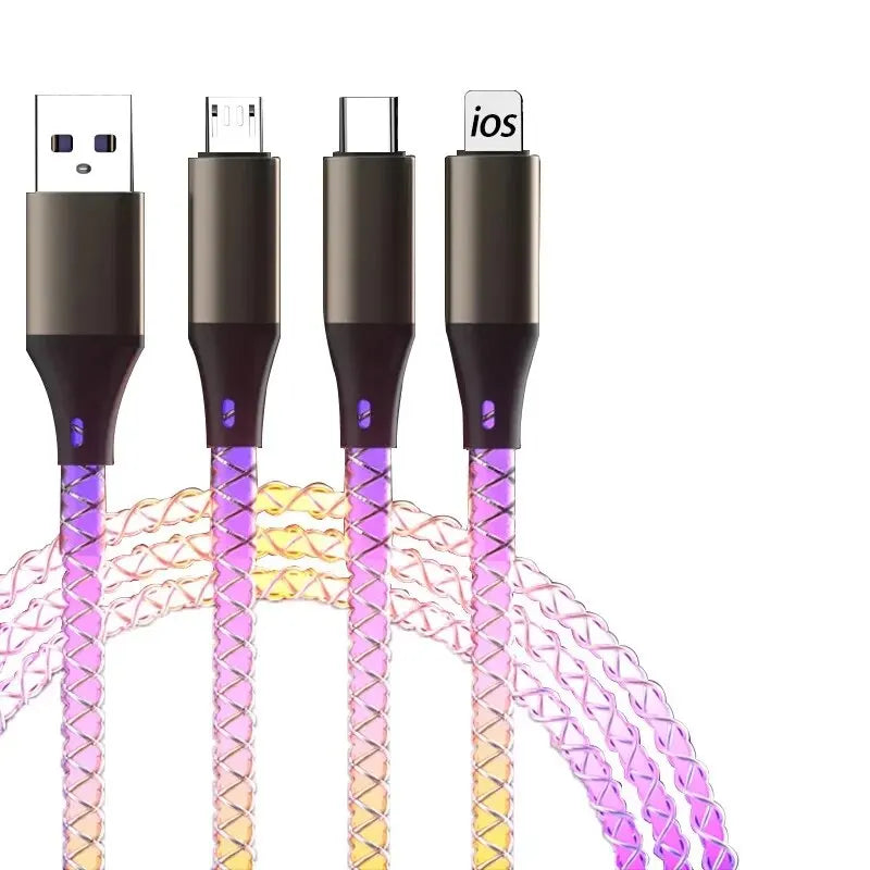 Universal 3-in-1 Fast Charge Cable – RGB Design