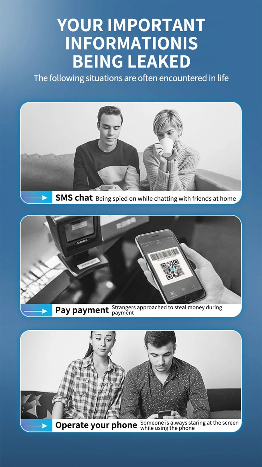 Anti-Spy Screen Protector for iPhone