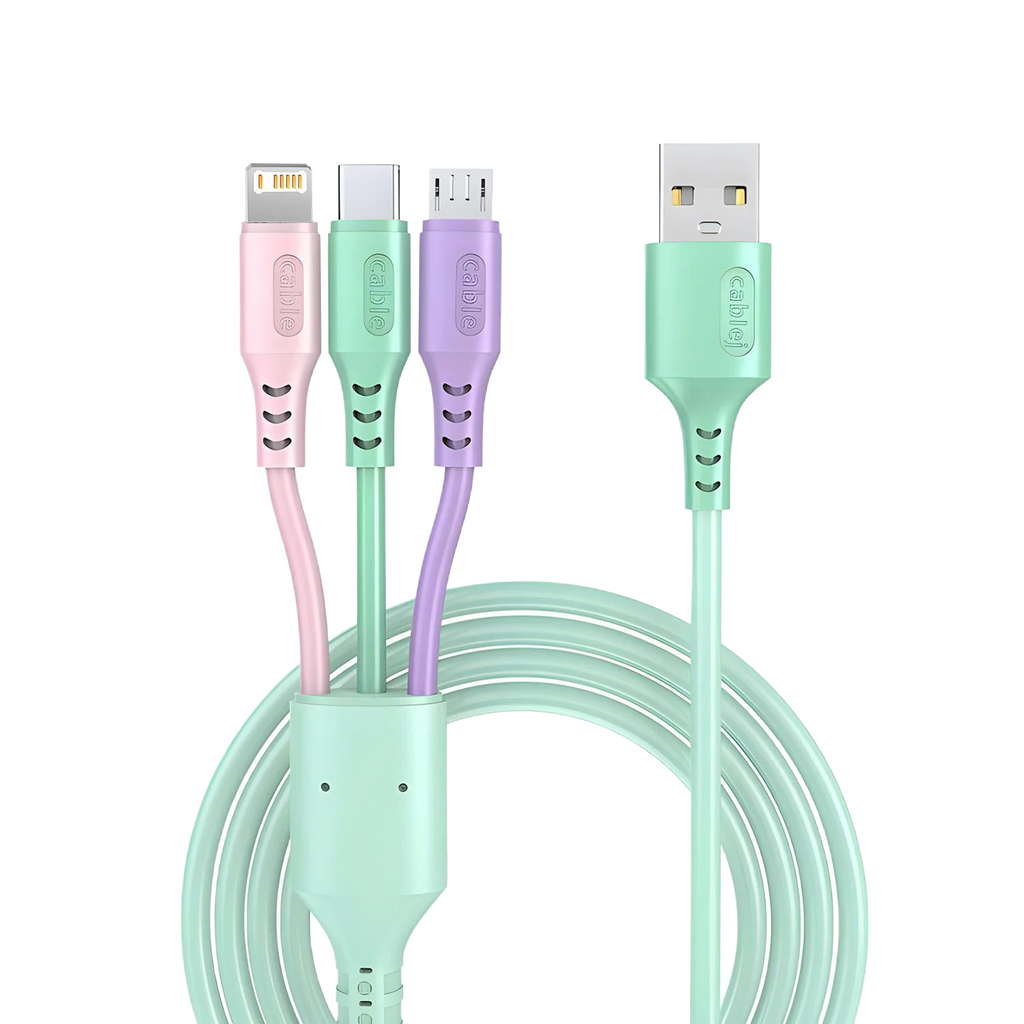 Universal 3-in-1 Charger Cable for iPhone & Android