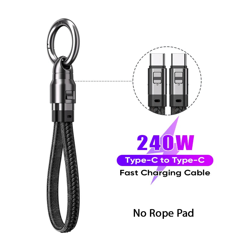 Type-C Fast Charge Cable with Anti-Loss Rope