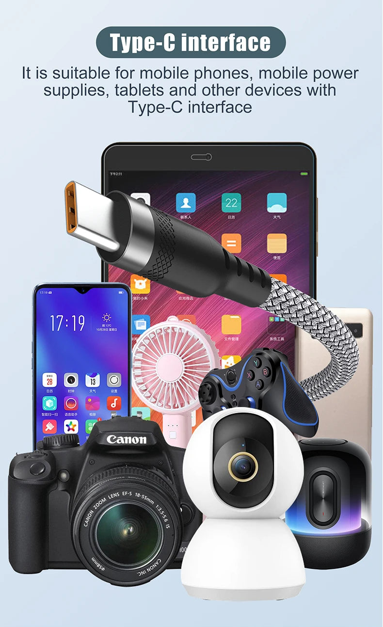 Super-Fast 6A USB-C Cable – 1m/2m/3m/5m/8m