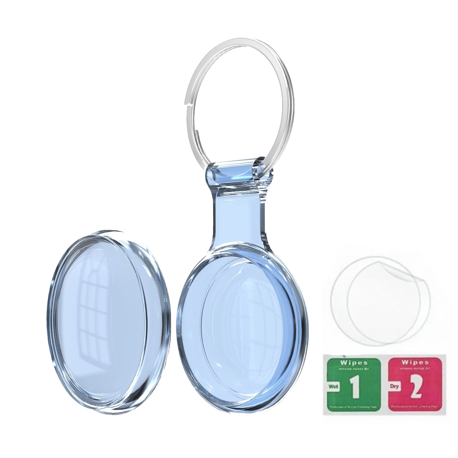 Secure AirTag Holder with Metal Keyring