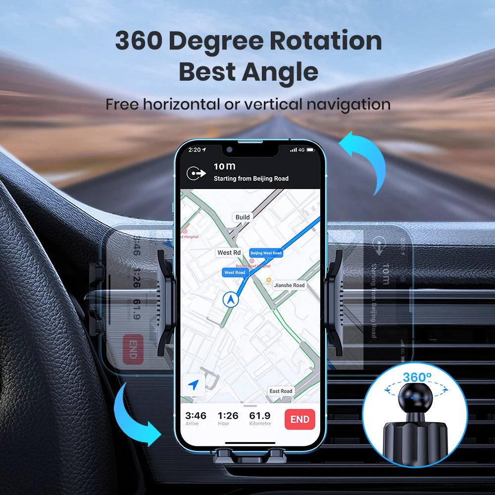 TOPK Auto-Locking Car Phone Holder – Universal