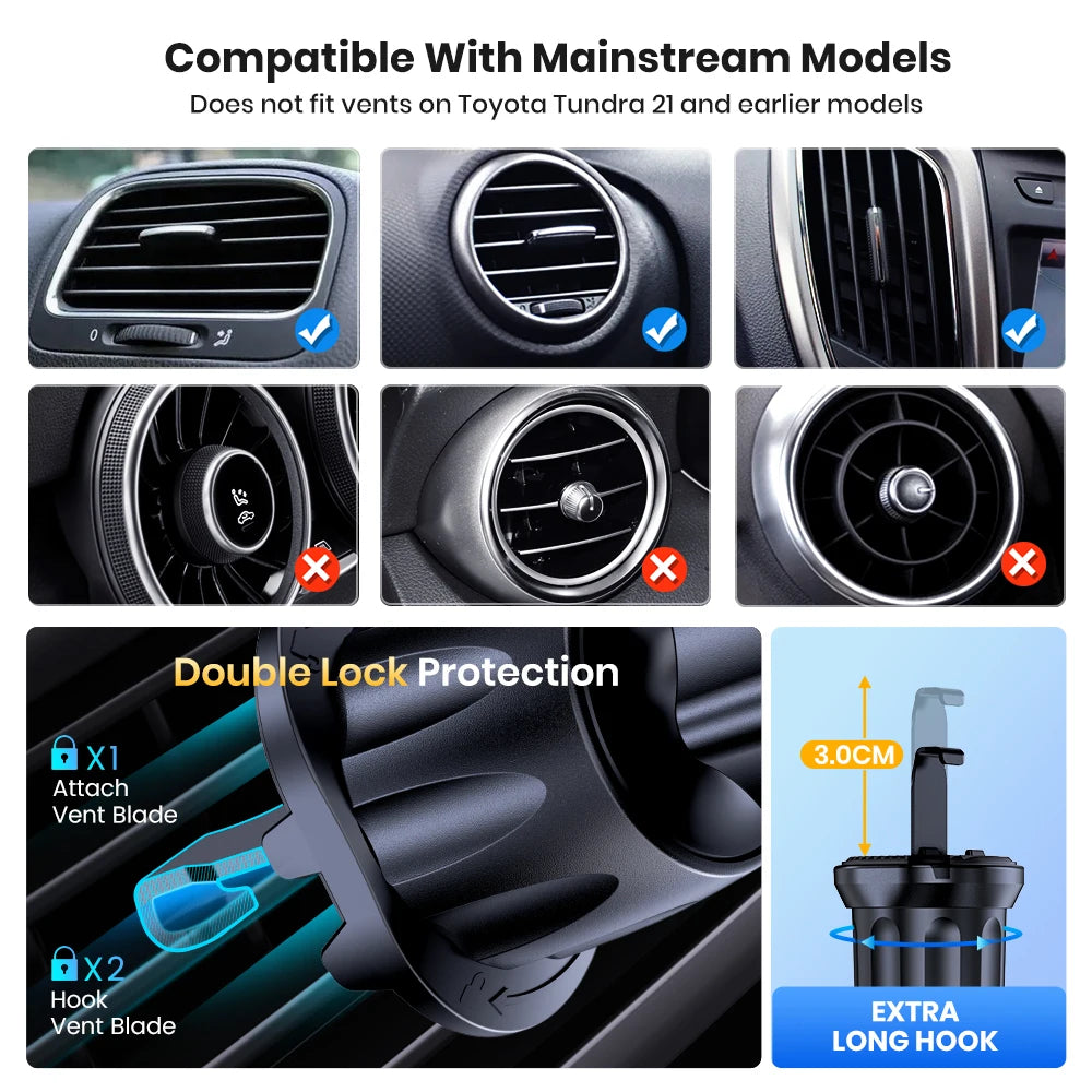 TOPK Auto-Locking Car Phone Holder – Universal