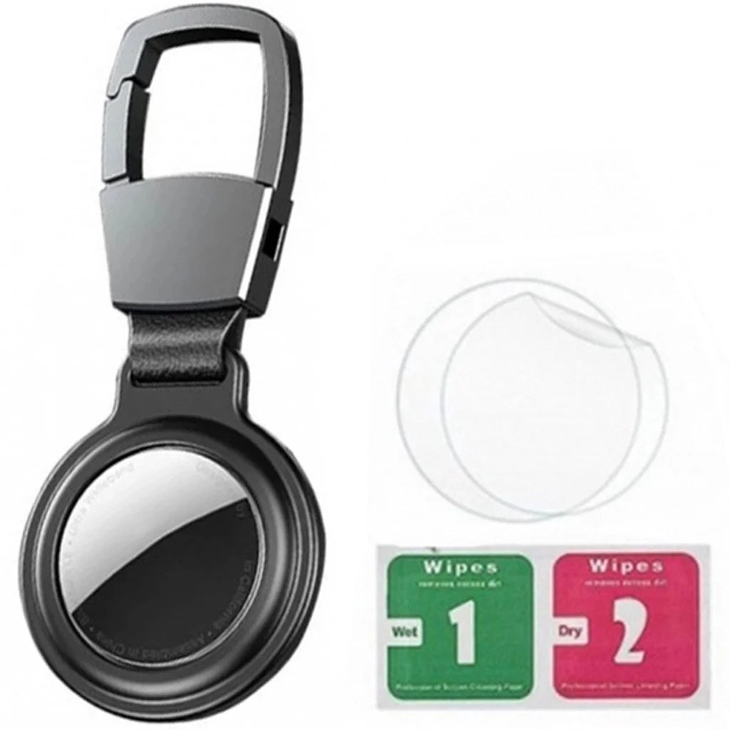 Secure AirTag Holder with Metal Keyring