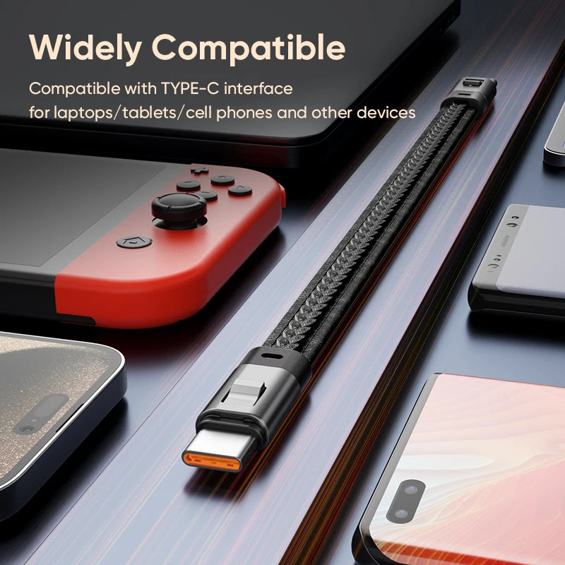 240W Quick Charge USB-C Cable for Laptop & Tablet
