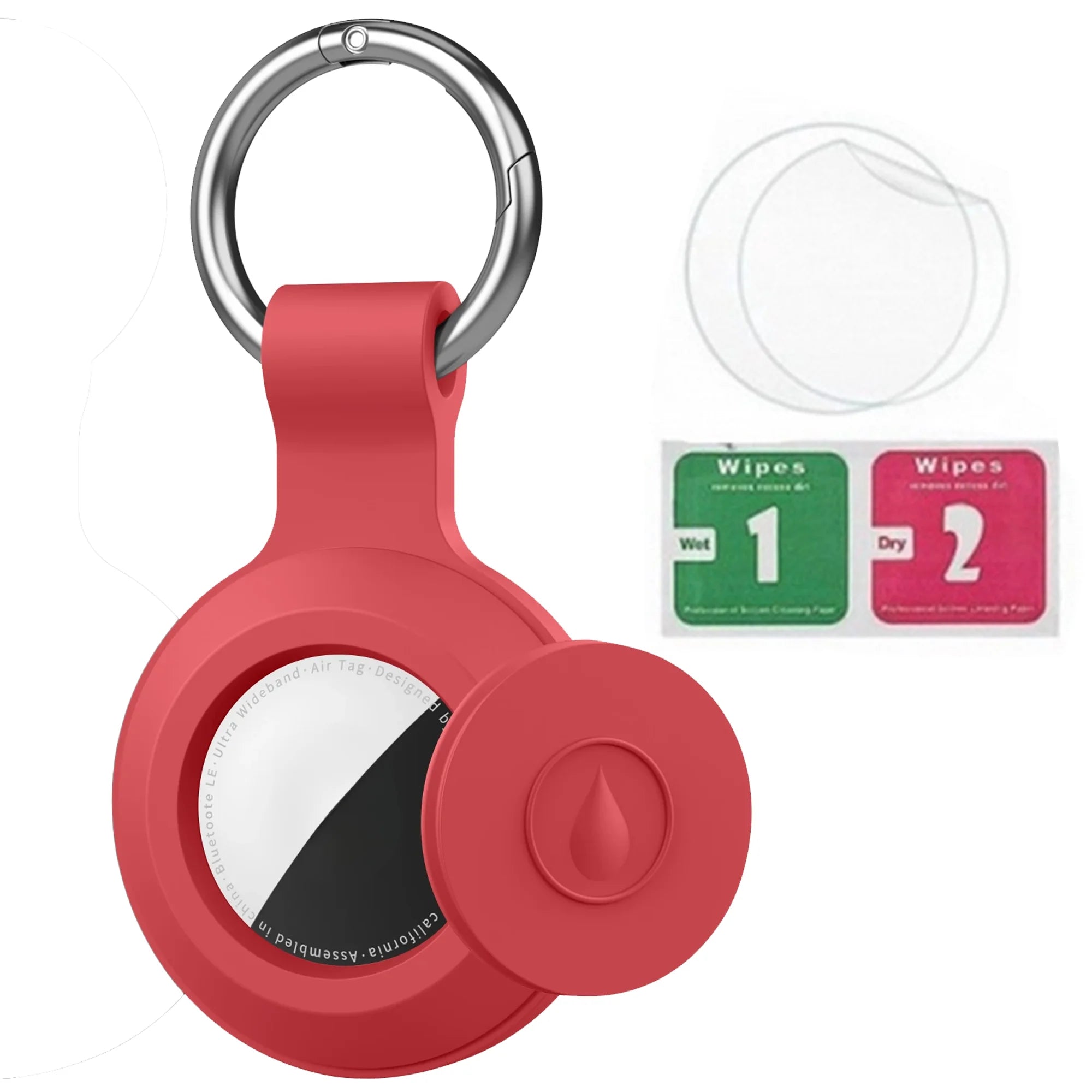 Secure AirTag Holder with Metal Keyring