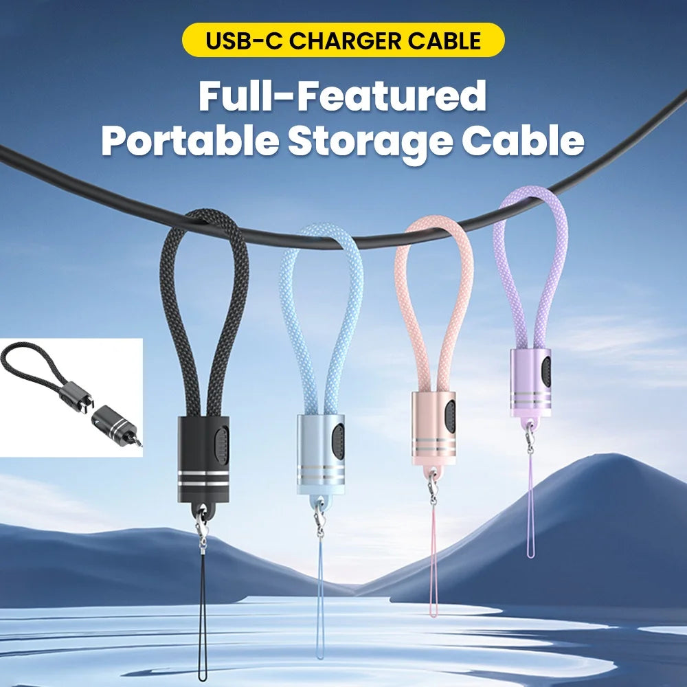 Short USB-C to iOS Key Cable – Fast Charging 18cm