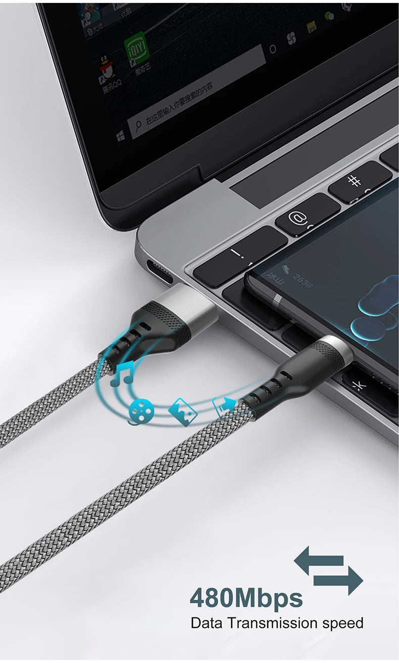 Super-Fast 6A USB-C Cable – 1m/2m/3m/5m/8m