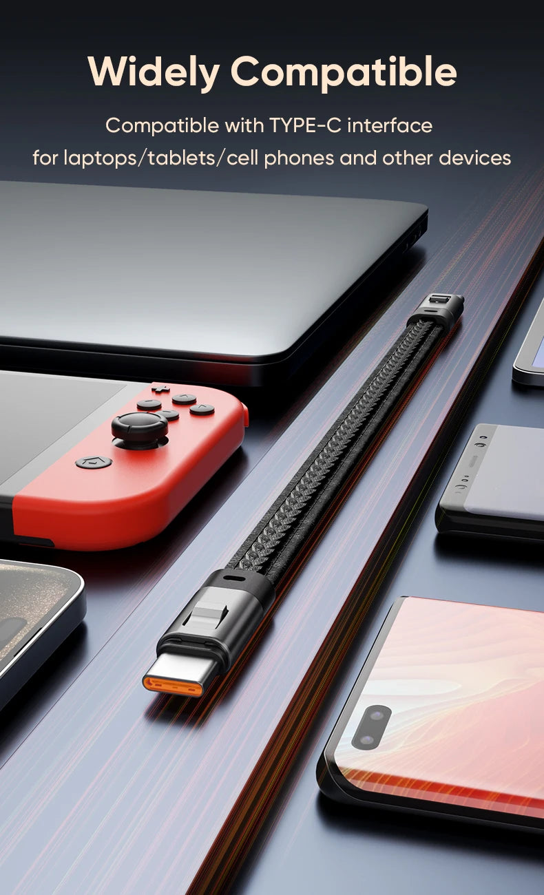 Type-C Fast Charge Cable with Anti-Loss Rope