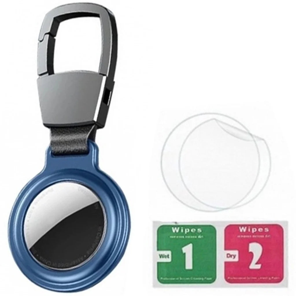 Secure AirTag Holder with Metal Keyring
