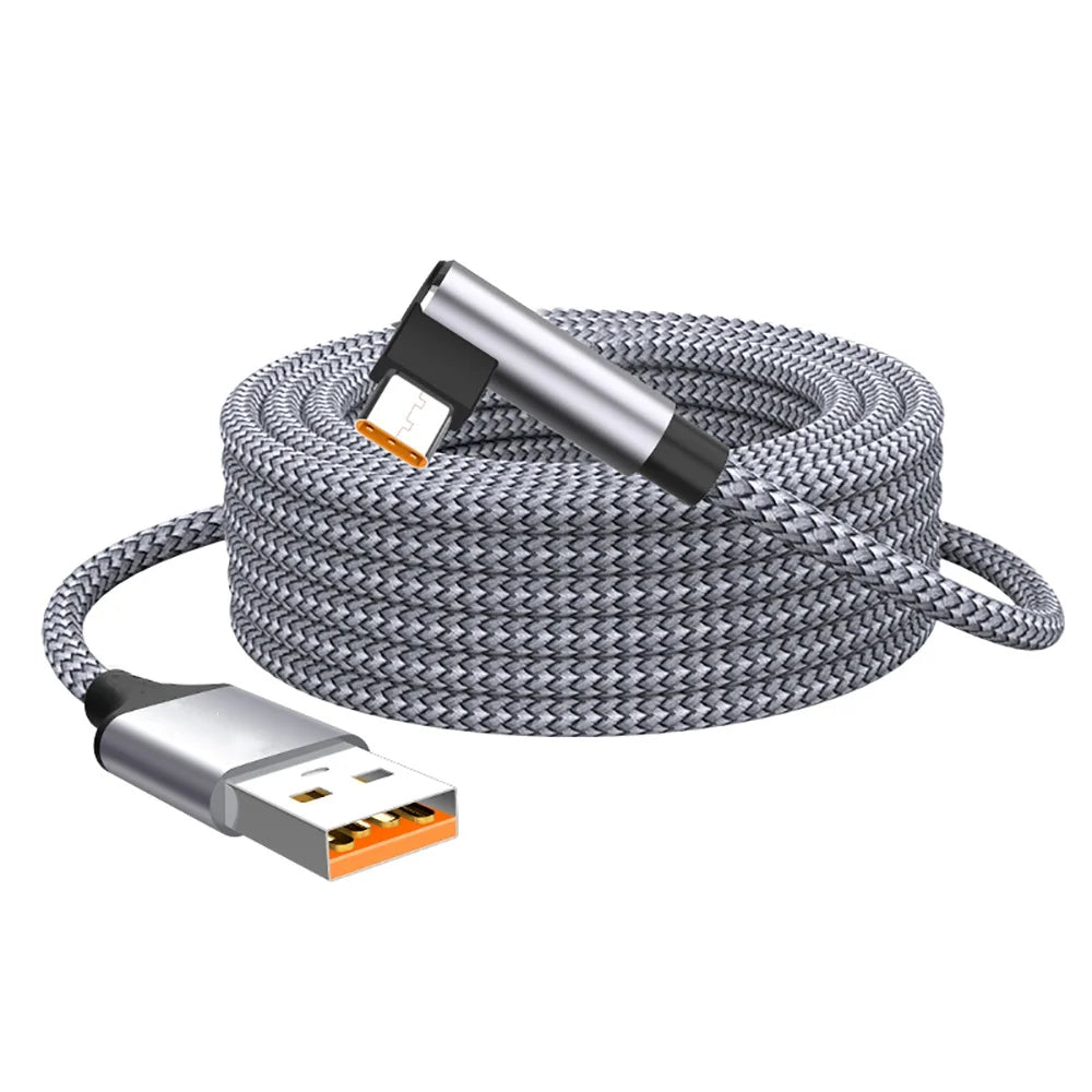 6A Right Angle USB-C Fast Charging Cable – 3–8M