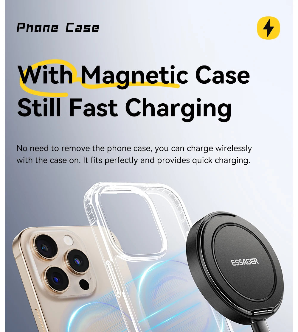 Essager 15W Magnetic Wireless Charger with Holder