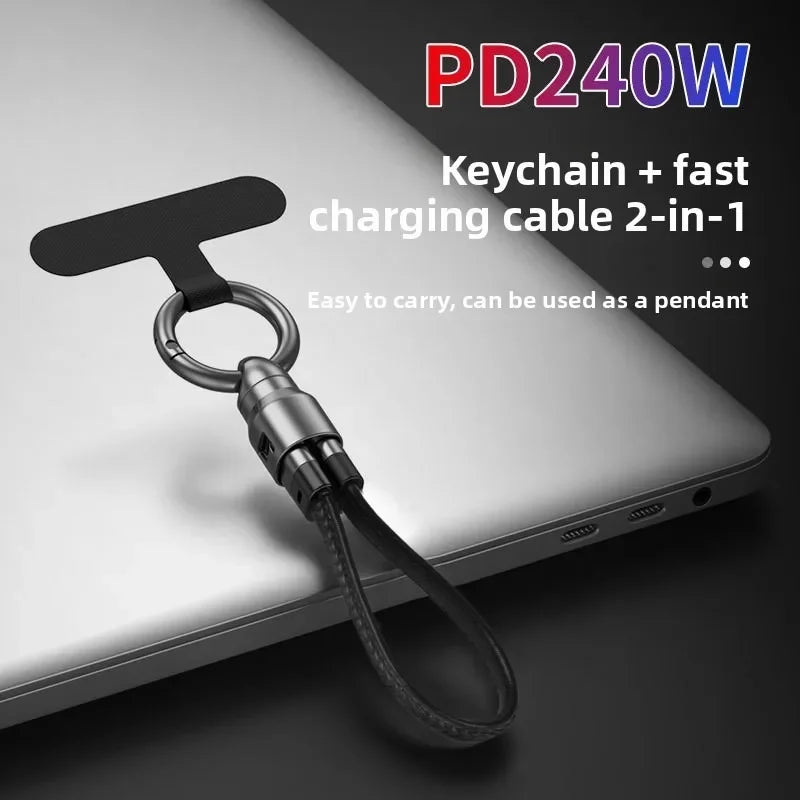 240W USB-C to USB-C Fast Charging Cable – Keychain