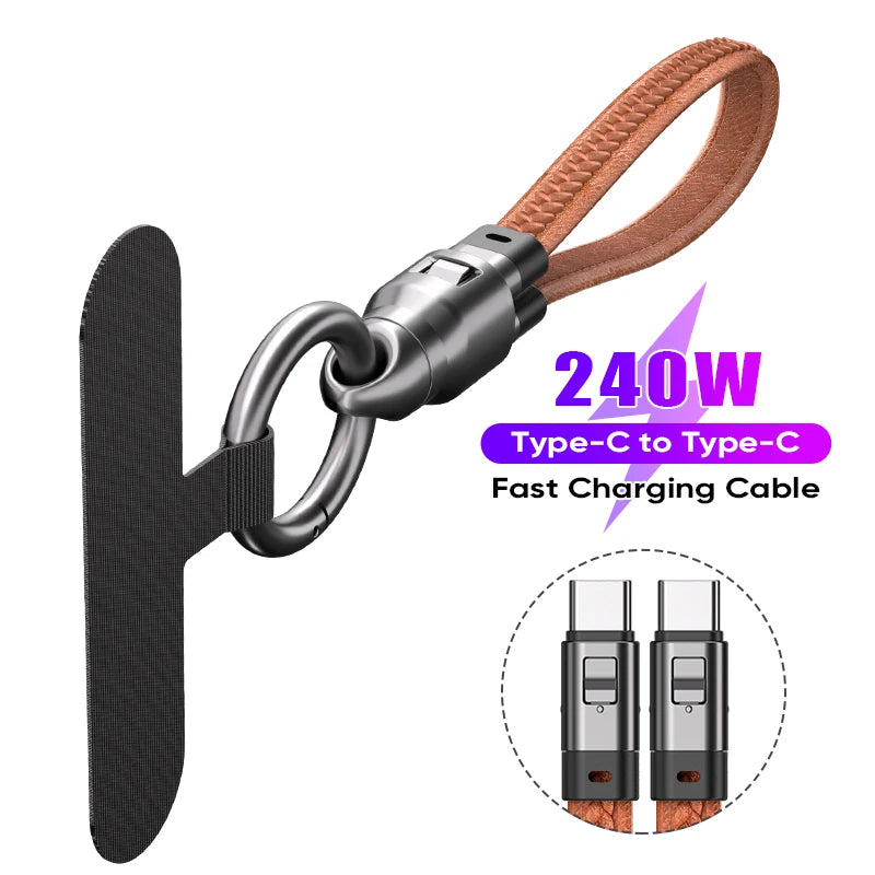 Type-C Fast Charge Cable with Anti-Loss Rope