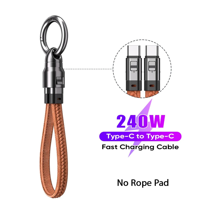 Type-C Quick Charge Cable with Anti-Loss Strap