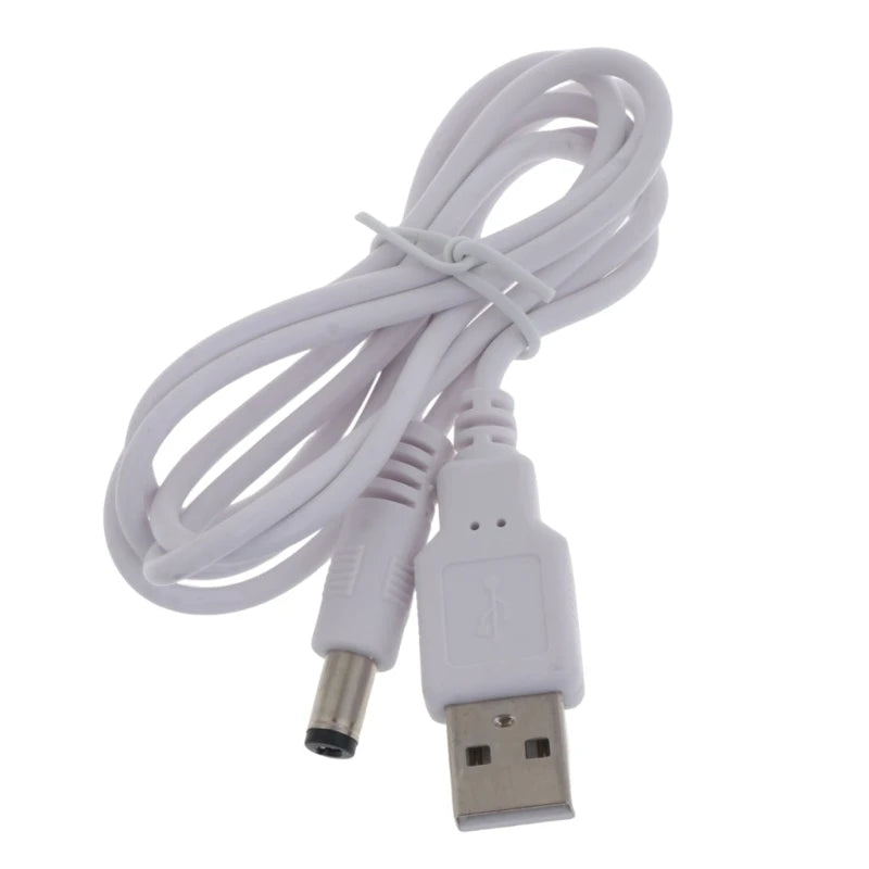USB to DC 5V Cable – 5.5×2.5mm, 1–3m