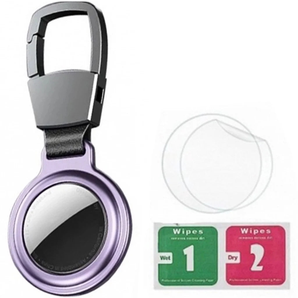 Secure AirTag Holder with Metal Keyring