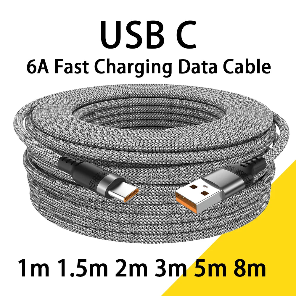 Super-Fast 6A USB-C Cable – 1m/2m/3m/5m/8m