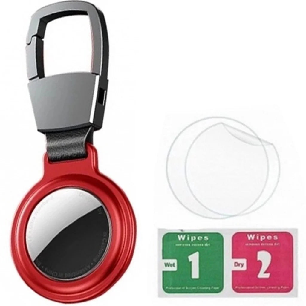 Secure AirTag Holder with Metal Keyring