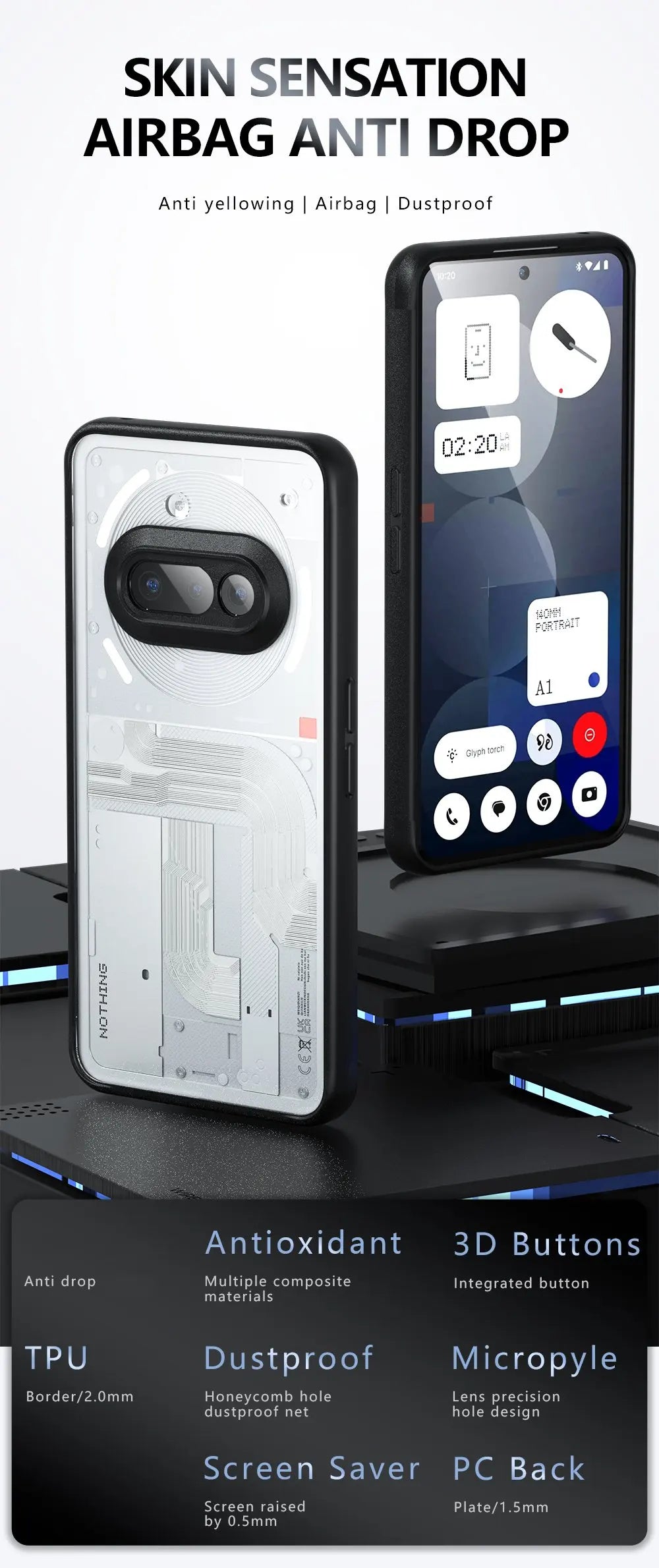 Shockproof Clear Case – Nothing Phone 3a