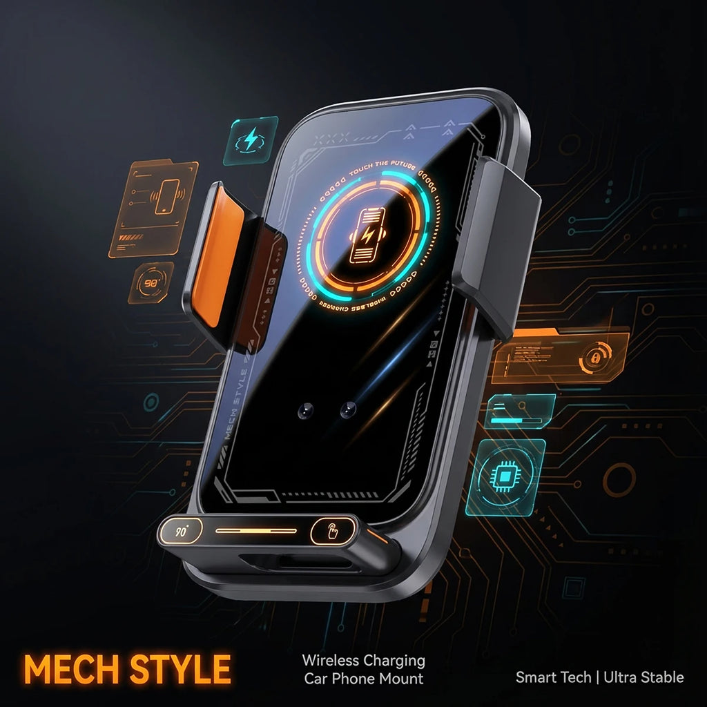 15W Wireless Car Charger Mount – Auto Clamp