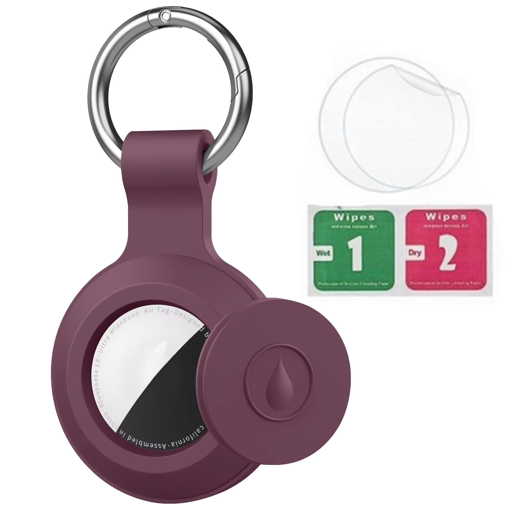 Secure AirTag Holder with Metal Keyring