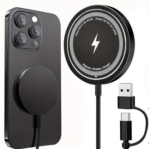 15W Fast Wireless Charger (USB-C + USB-A)