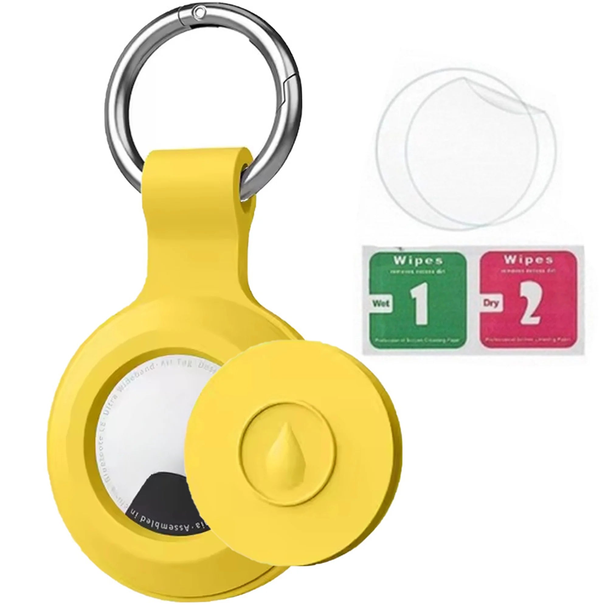 Secure AirTag Holder with Metal Keyring