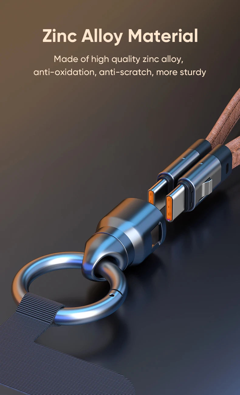 Type-C Quick Charge Cable with Anti-Loss Strap