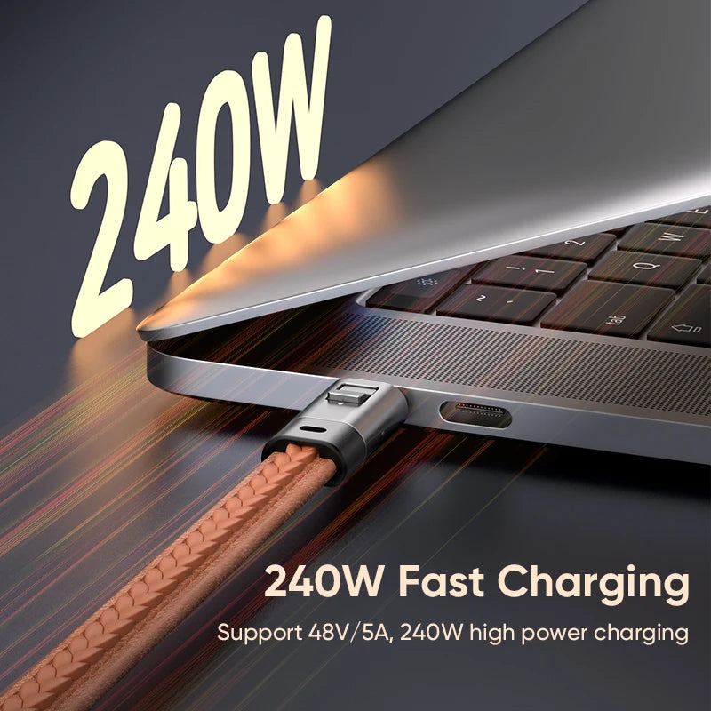 Type-C Quick Charge Cable with Anti-Loss Strap
