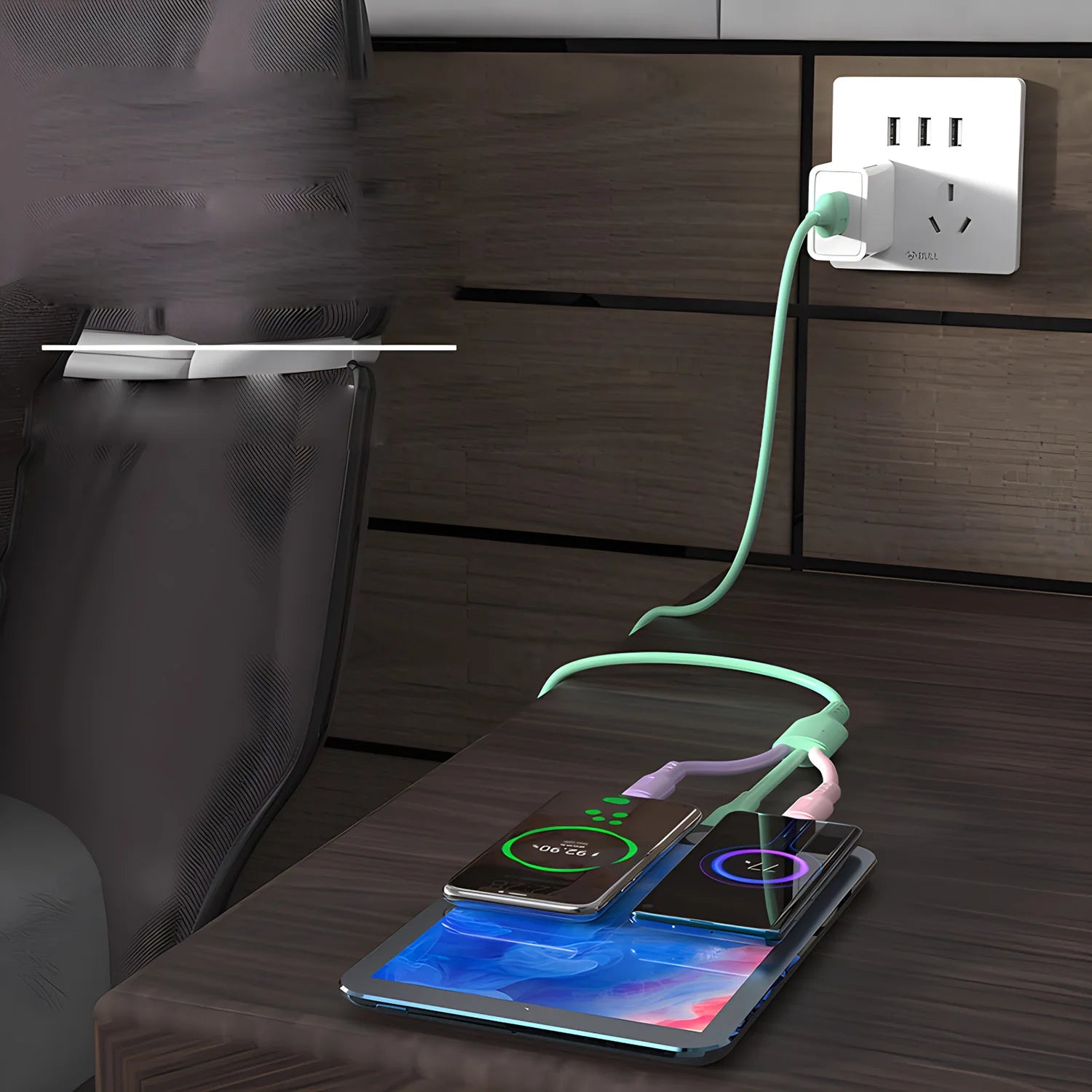 Universal 3-in-1 Charger Cable for iPhone & Android