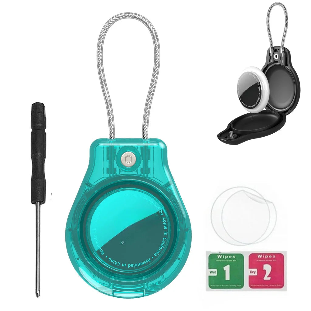 Secure AirTag Holder with Metal Keyring