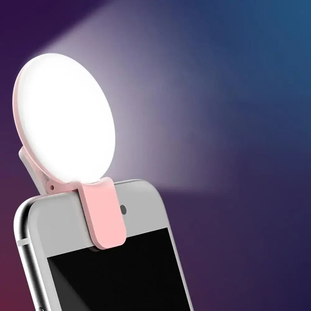 Mini Clip-On LED Selfie Ring Light for Phones